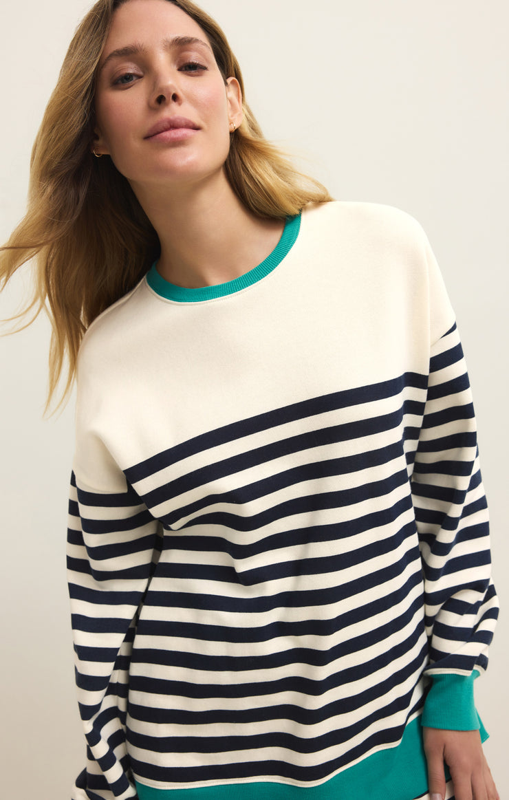 Layer Up Stripe Sweatshirt