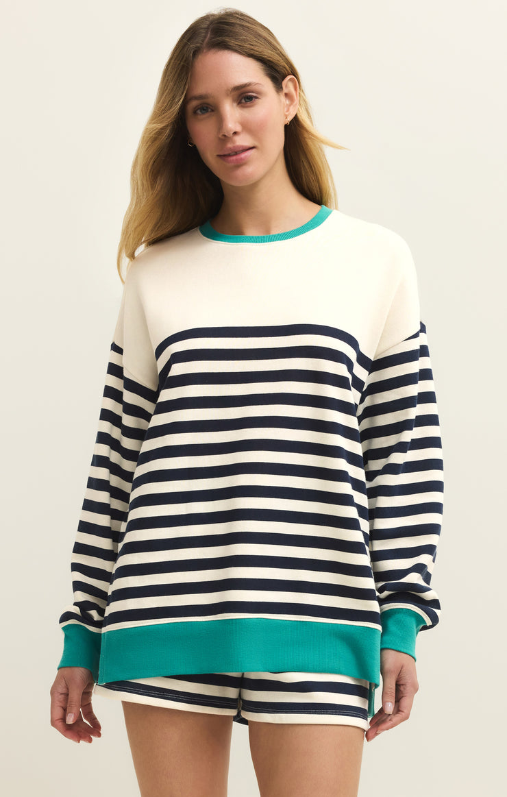Sweaters Layer Up Stripe Sweatshirt Eclipse