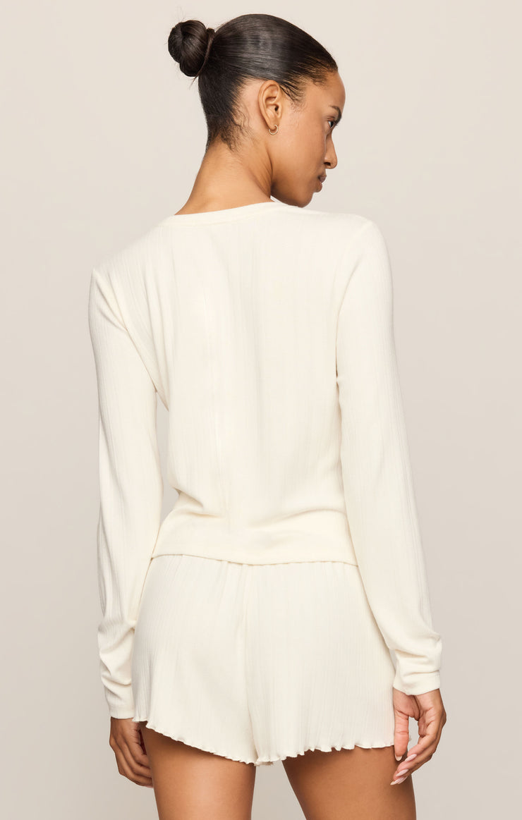 Tops Lovely Pointelle Top Vanilla Ice