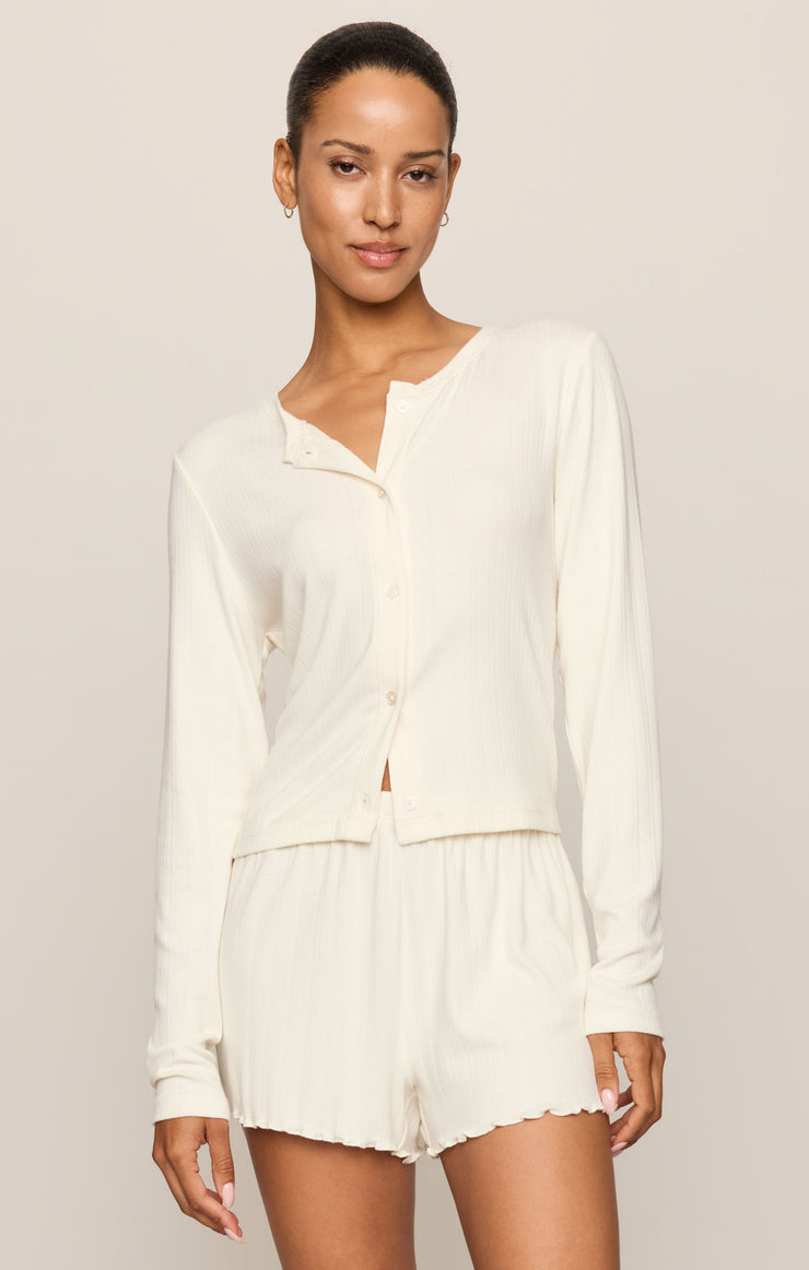Tops Lovely Pointelle Top Vanilla Ice
