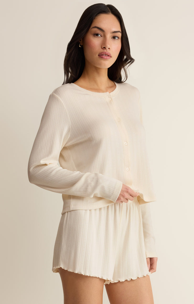 Tops Lovely Pointelle Top Vanilla Ice