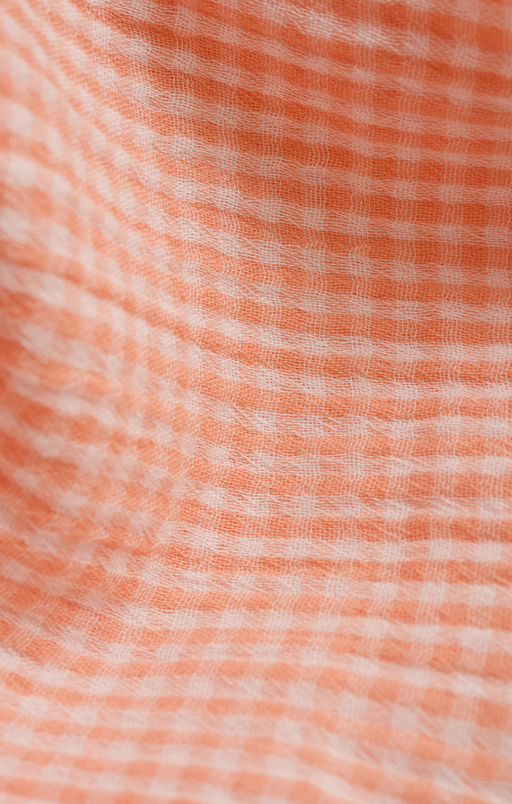 Tops Classic Gingham Top Cantaloupe