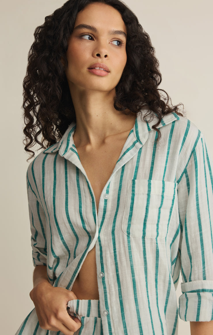 Tops Saturdays Stripe Shirt Rainforest