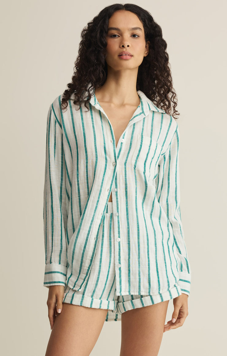 Tops Saturdays Stripe Shirt Rainforest