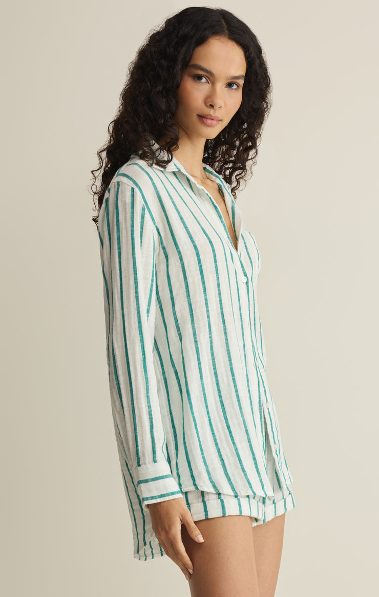 Tops Saturdays Stripe Shirt Rainforest
