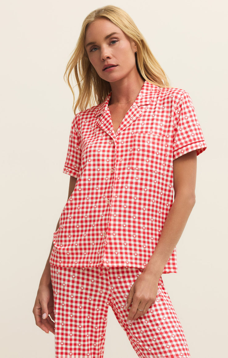 Tops Gingham PJ Top Gingham PJ Top