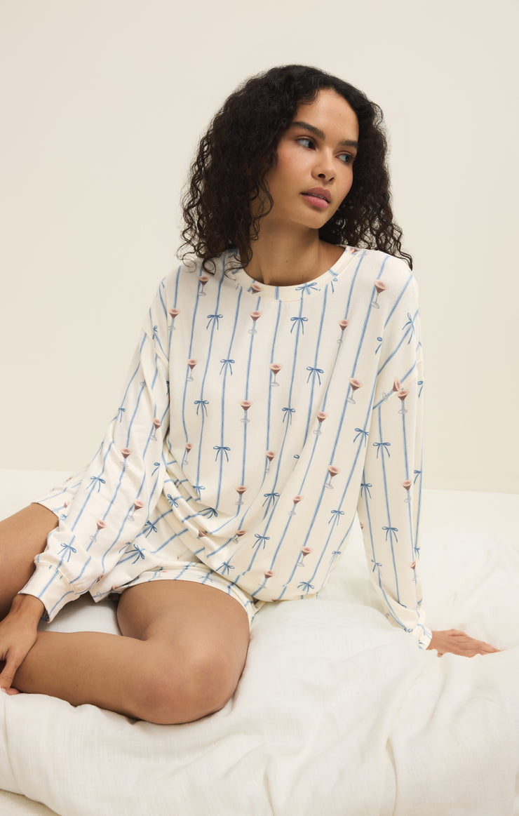 Tops Cozy Espresso Martini Long Sleeve Top Vanilla Ice