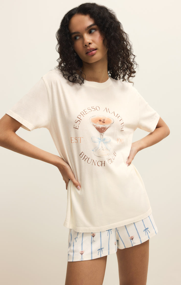 Tops Espresso Martini Boyfriend Tee Vanilla Ice
