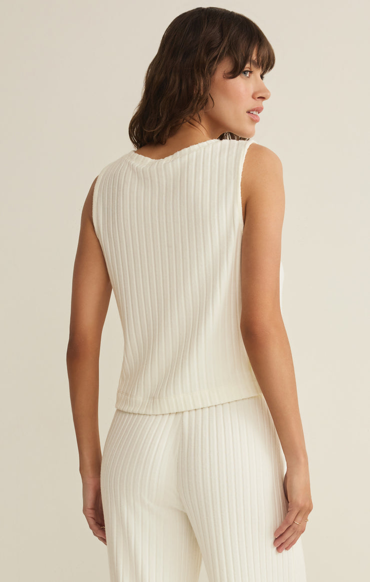 Tops Sloane V-Neck Rib Tank Bone