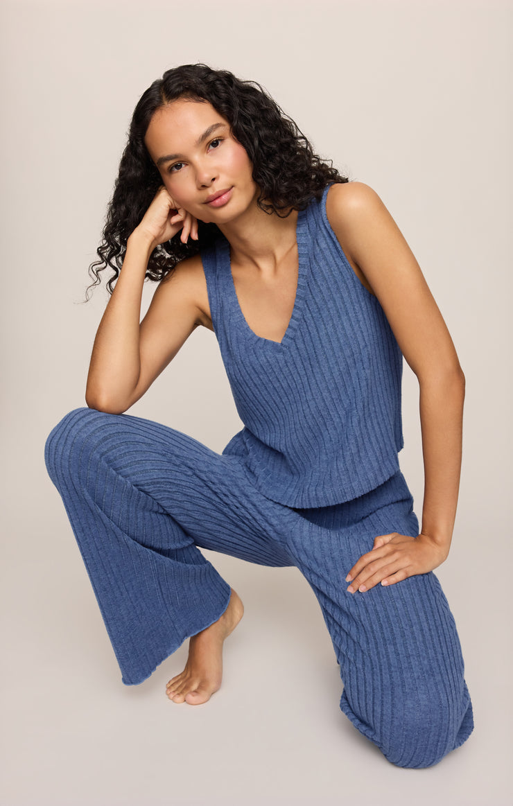 Tops Sloane V-Neck Rib Tank True Navy