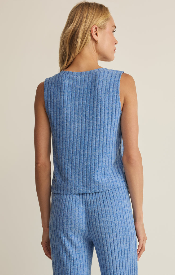 Tops Sloane V-Neck Rib Tank Tropical Tide