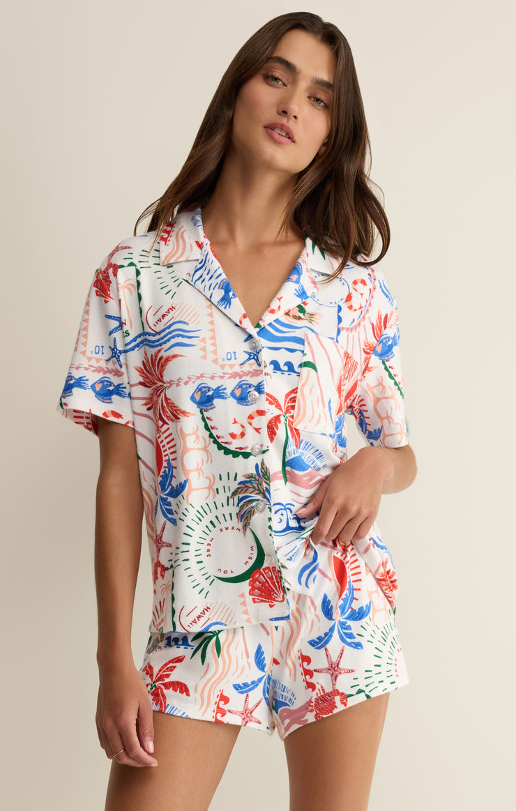 Tops Beach Days Getaway Top White