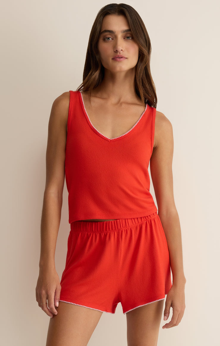 Tops Stately V-Neck Tank Lychee