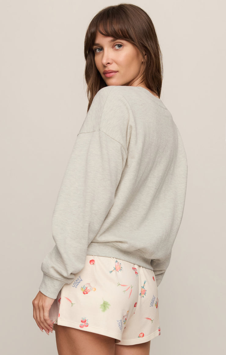 Tops Home Grown Sweatshirt Feather Grey