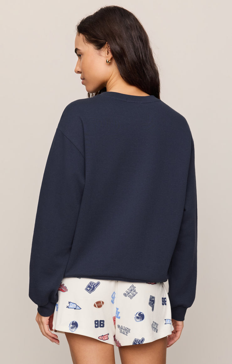 Tops Boyfriend Patch Sweatshirt Eclipse