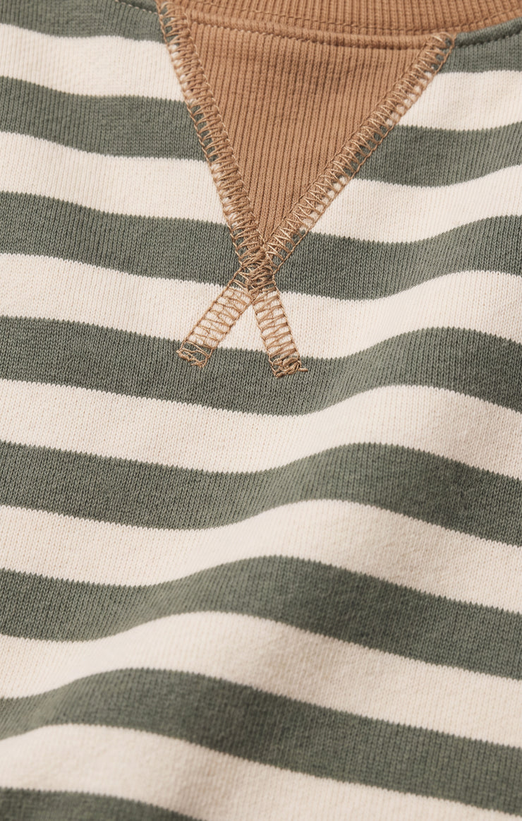 Tops Low Key Stripe Sweatshirt Monstera