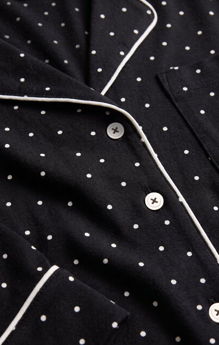 Tops The Luxe Dot PJ Top Black