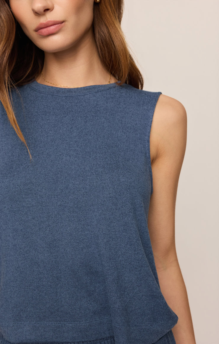 Tops Sloane Silky Jersey Tank True Navy