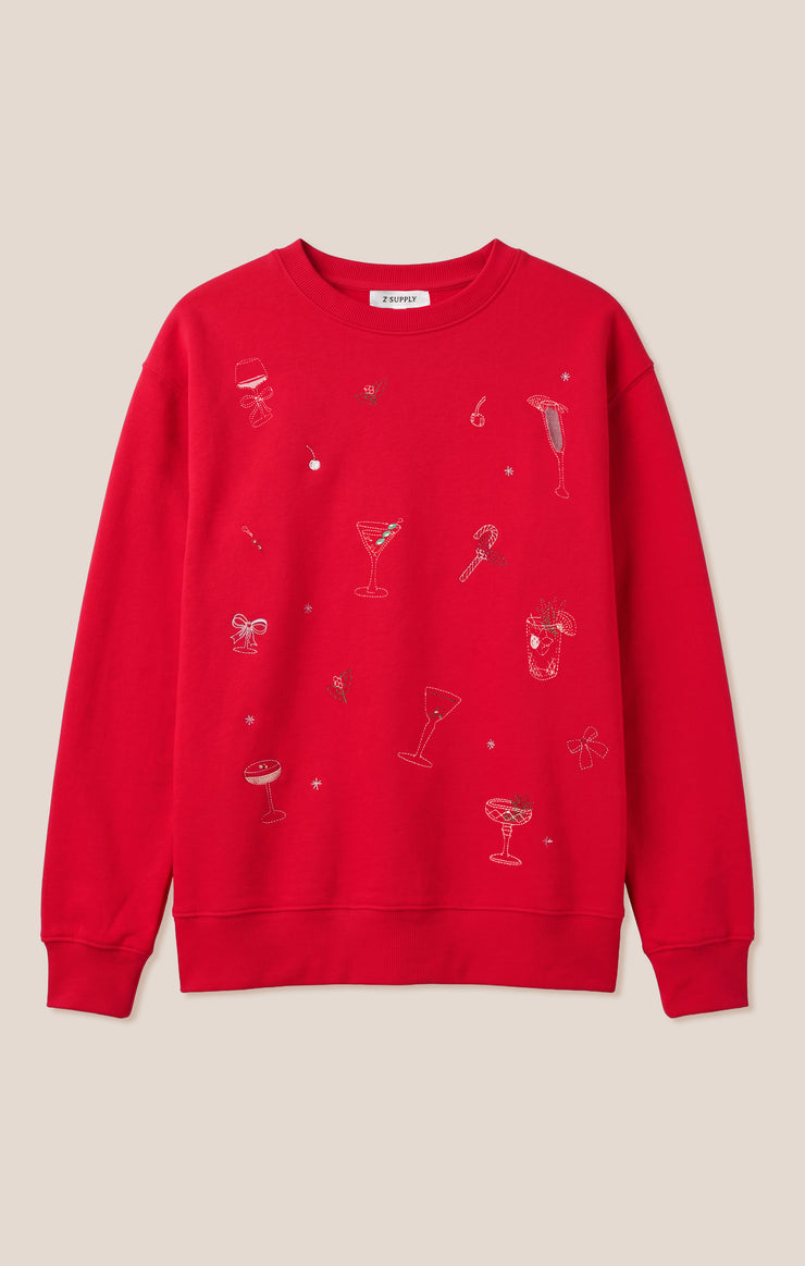 Holiday Cheer Embroidered Sweatshirt