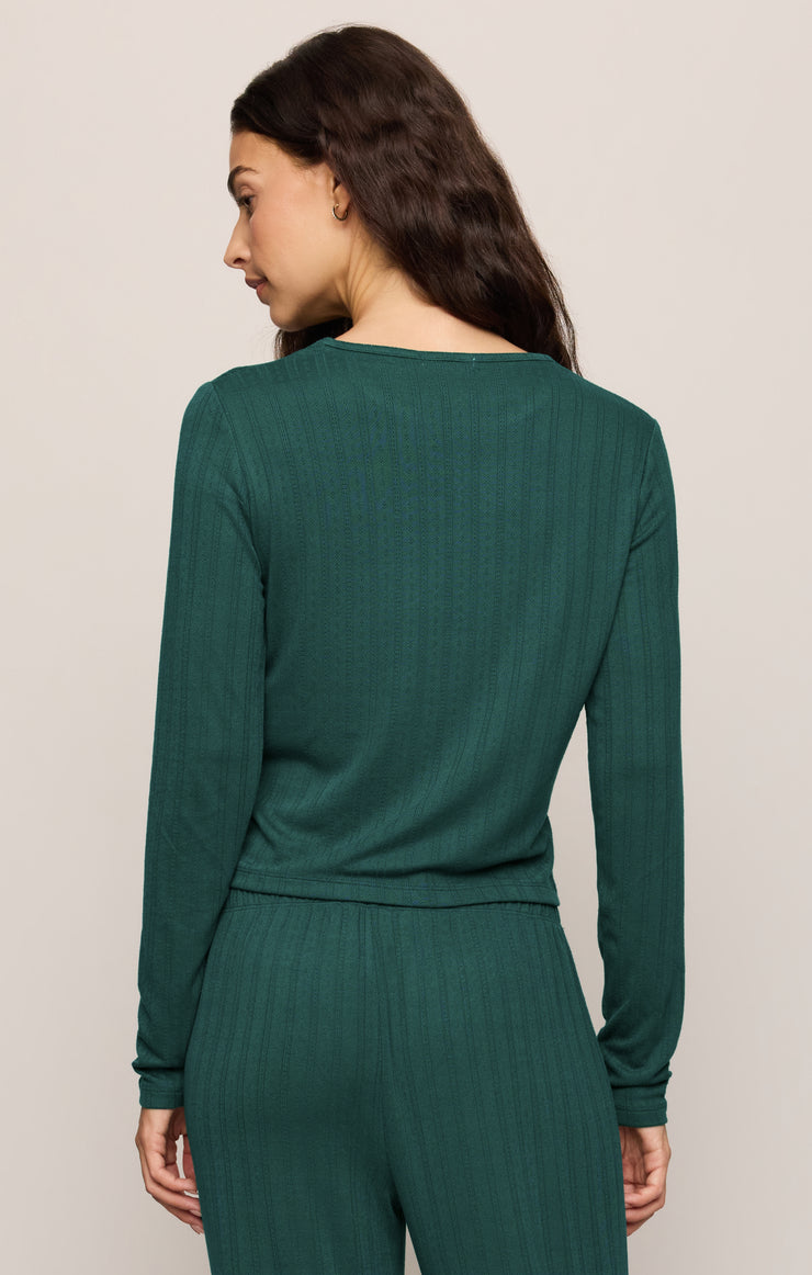Tops Aries Knit Long Sleeve Top Velvet Green