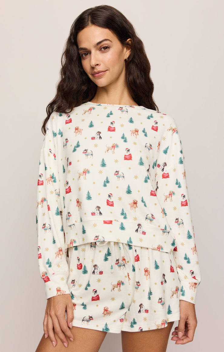 Tops Pawfect Long Sleeve Top Vanilla Ice
