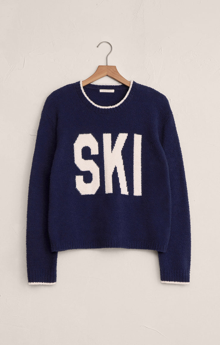 Tops Ski Plush Sweater Blue Sapphire