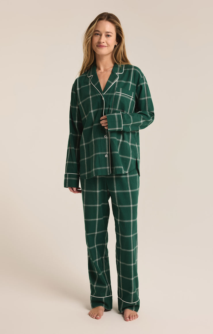 Tops Dreamer Plaid Flannel Set Noble Fir