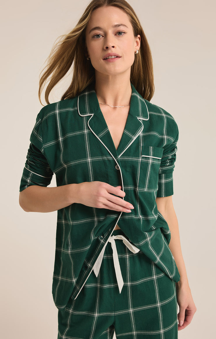 Tops Dreamer Plaid Flannel Set Noble Fir