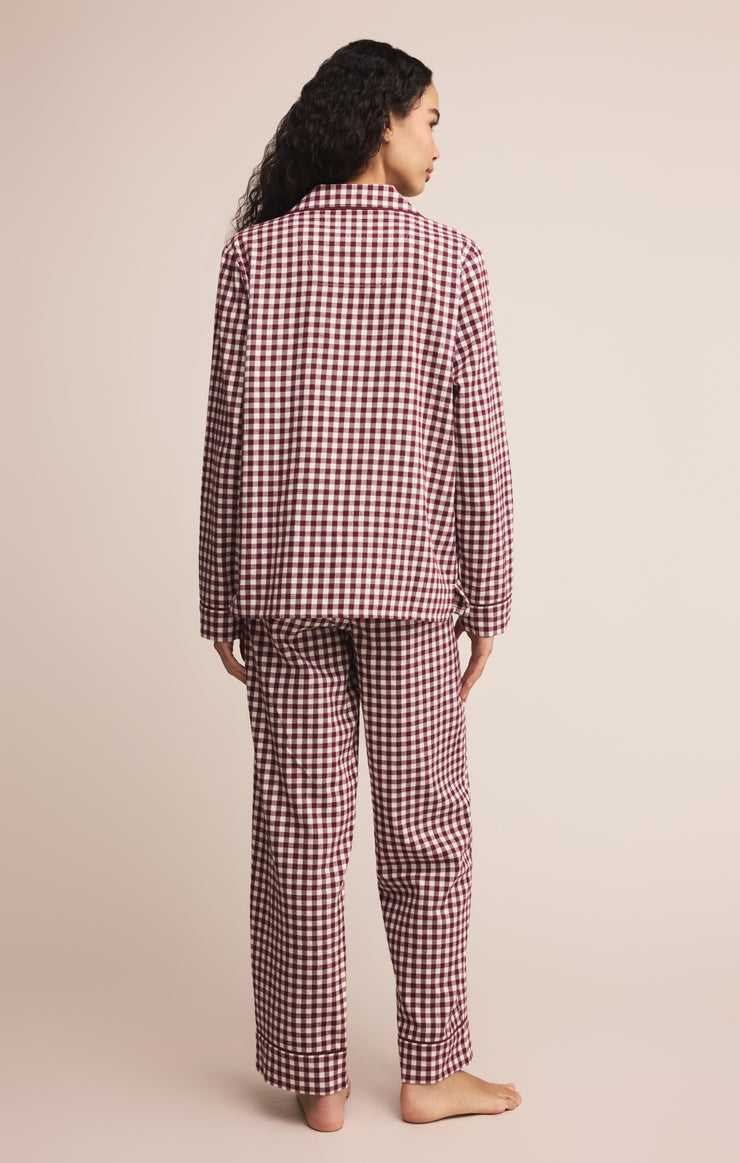 Tops Merry & Bright PJ Set Merlot