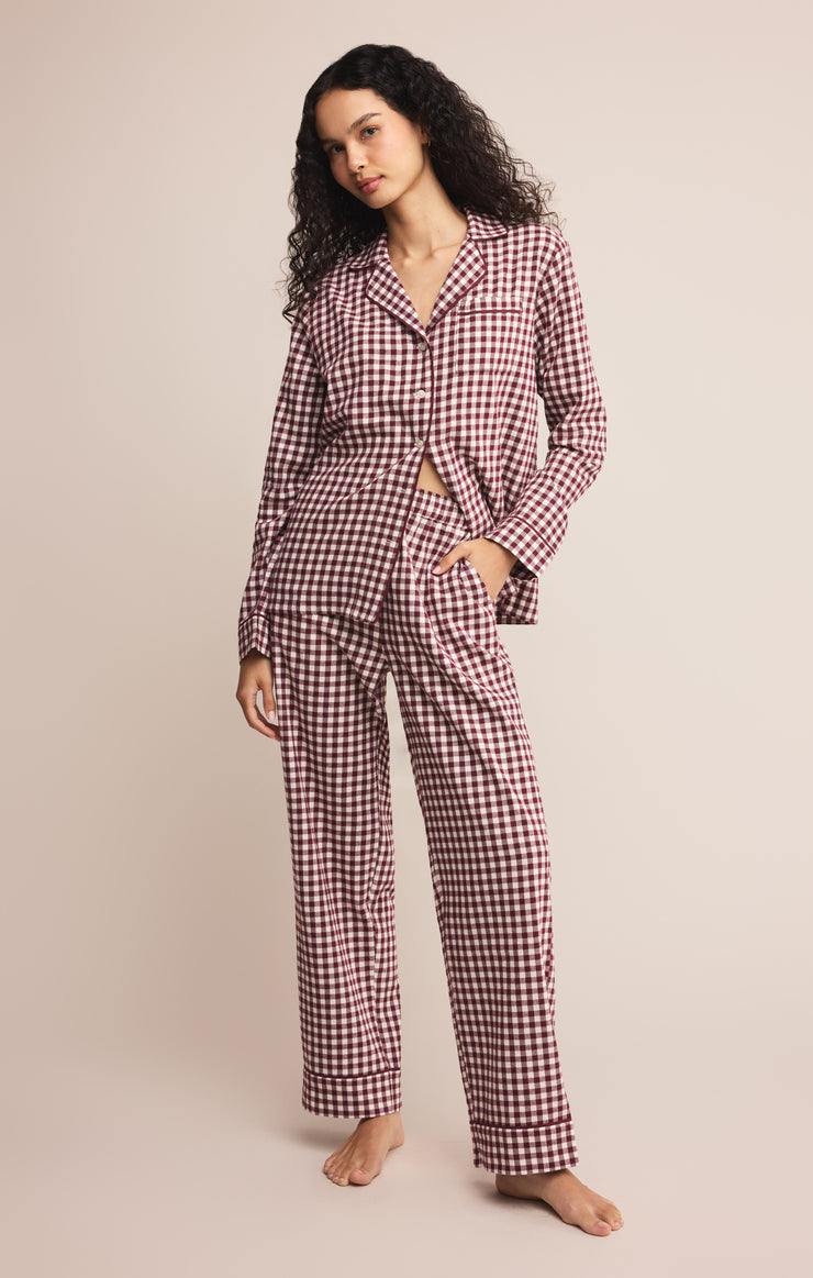 Tops Merry & Bright PJ Set Merlot