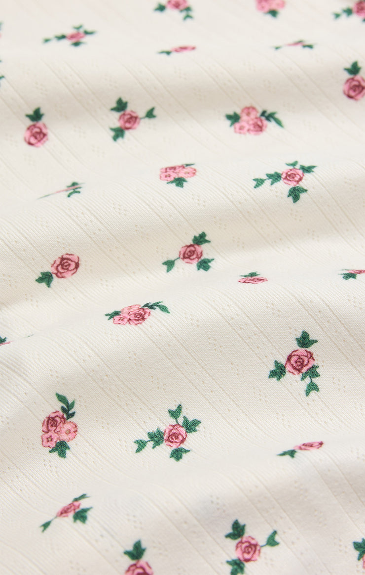 Tops Sweet Rose Ditsy PJ Set Vanilla Ice