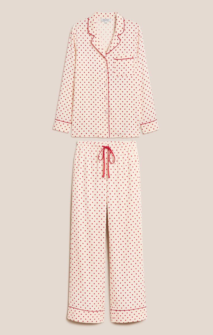 Snuggle Dot Satin PJ Set