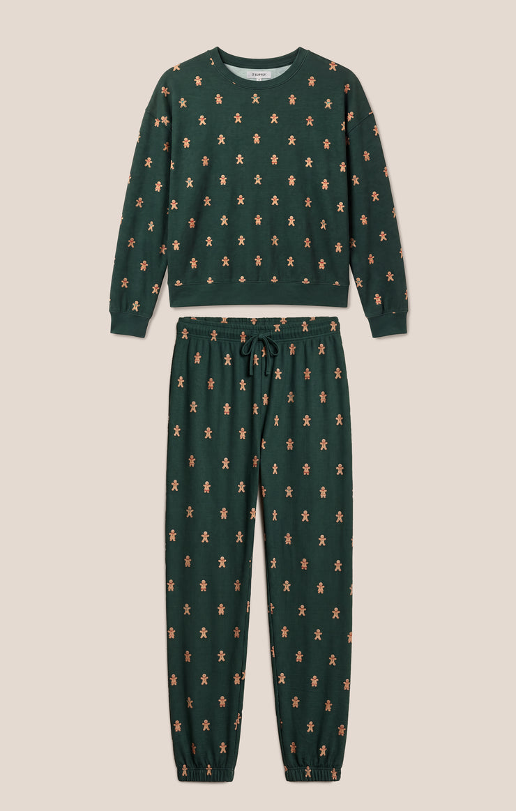 Cozy Gingerbread Jersey PJ Set