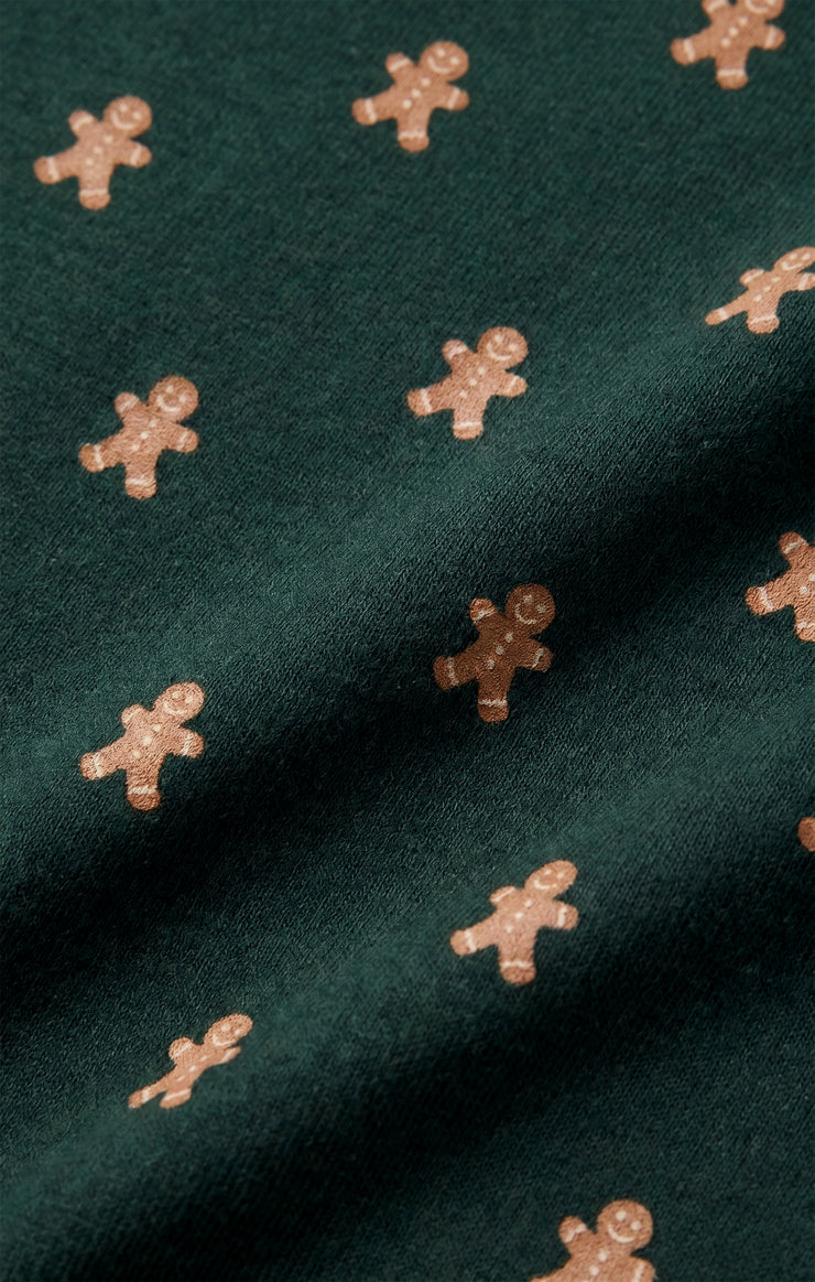 Tops Cozy Gingerbread Jersey PJ Set Cyprus Green