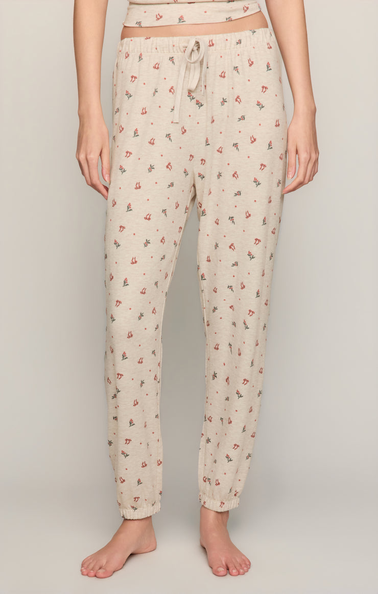 Tops Cozy Holly Knit PJ Set Light Oatmeal Heather