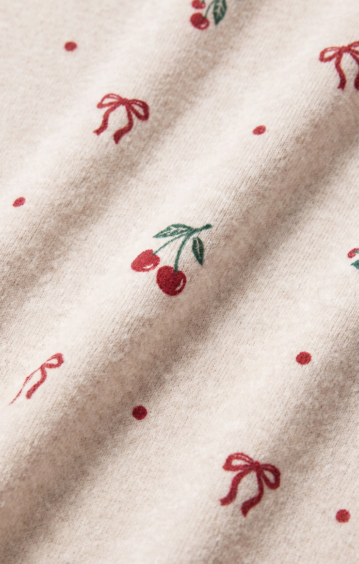 Tops Cozy Holly Knit PJ Set Light Oatmeal Heather