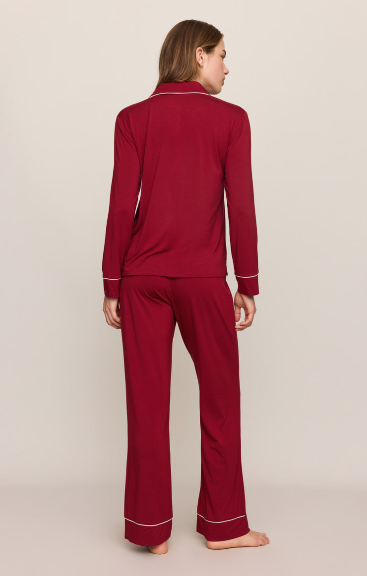 Tops Snuggle Jersey PJ Set Red Dahlia