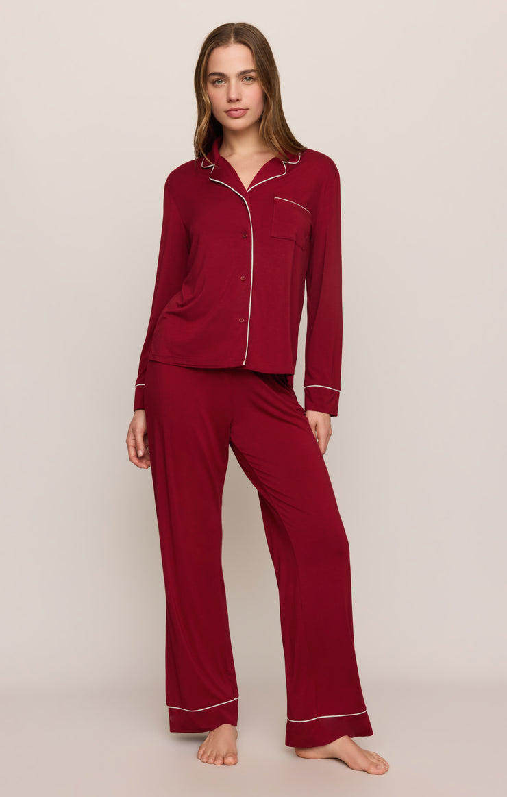 Tops Snuggle Jersey PJ Set Red Dahlia