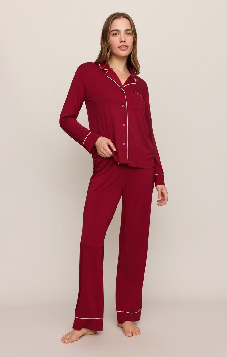 Tops Snuggle Jersey PJ Set Red Dahlia