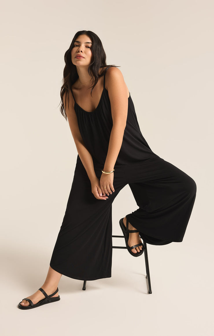 Pants Flared Jumpsuit Black