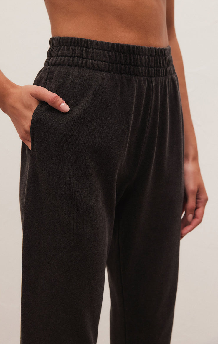 Pants Slim Fit Knit Denim Jogger Vintage Black