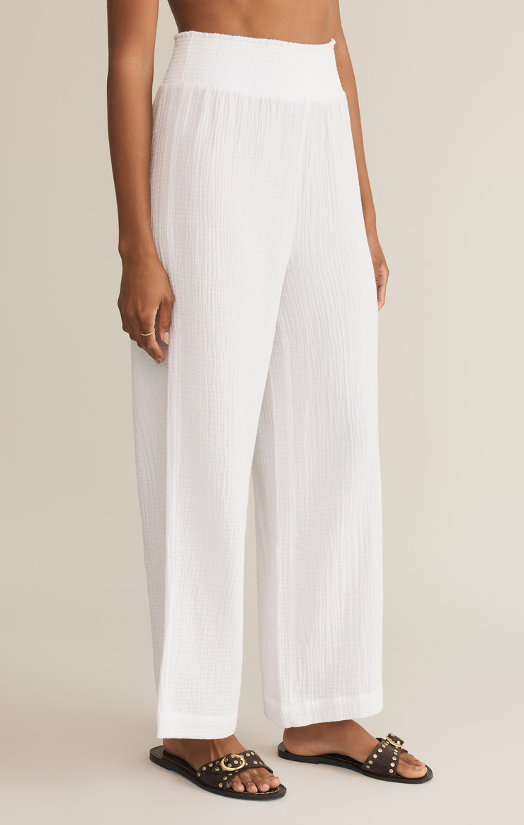 Pants Cassidy Full Length Gauze Pant White