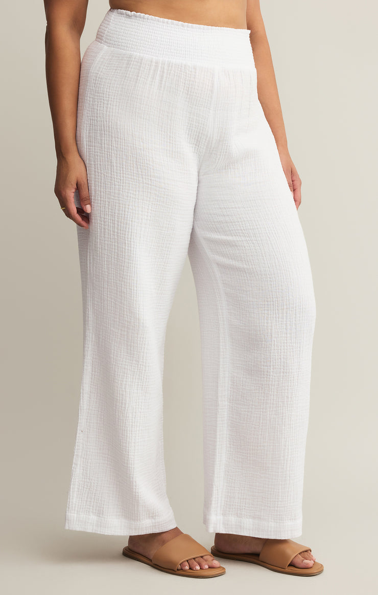 Pants Cassidy Full Length Gauze Pant White