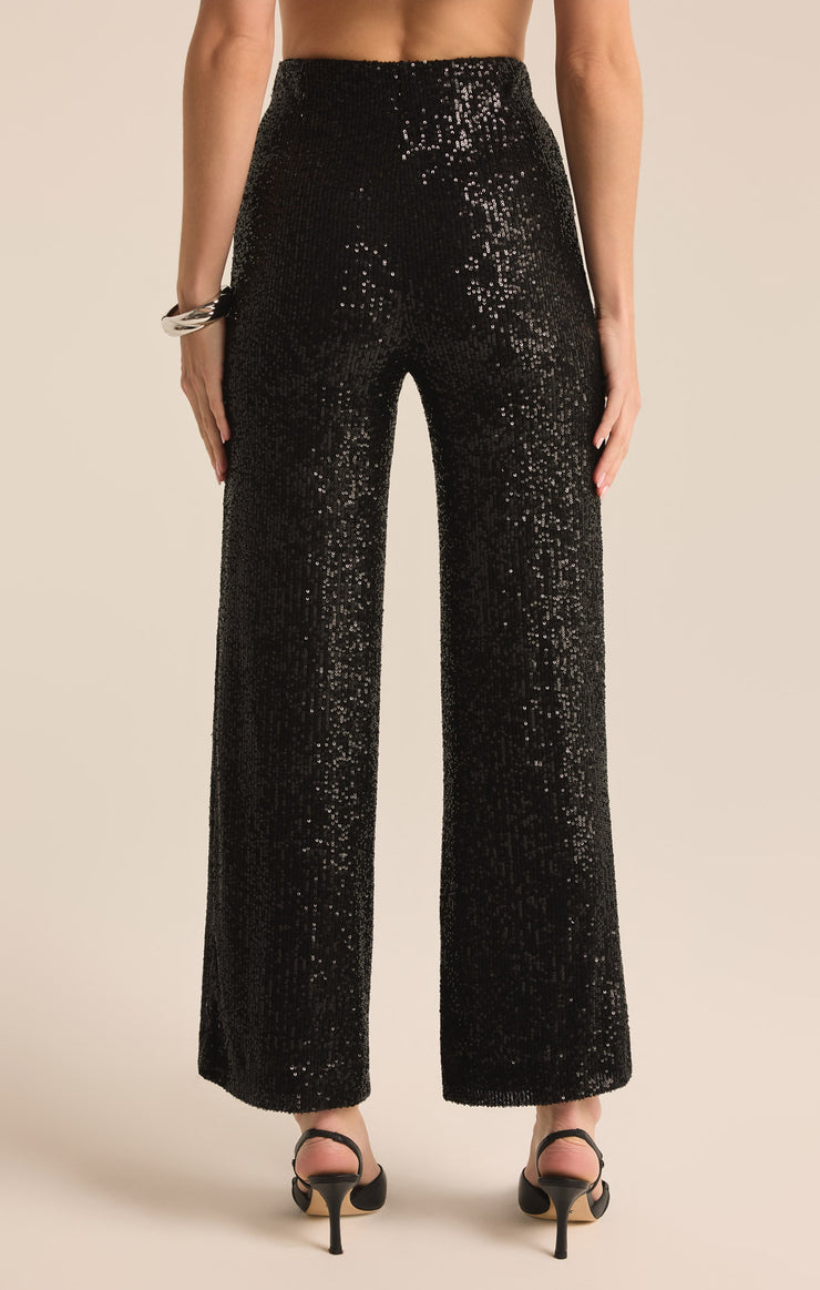 Pants Skylar Sequin Cropped Pant Black