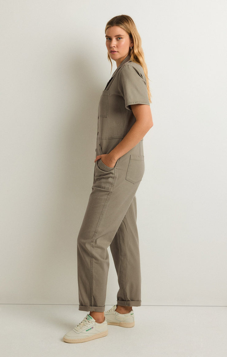 Pants Stevie Stretch Twill Jumpsuit Willow