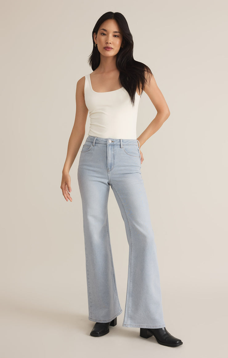 Pants Georgia Denim Relaxed Leg Sun Bleached Indigo