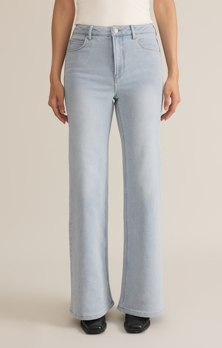 Pants Georgia Denim Relaxed Leg Sun Bleached Indigo