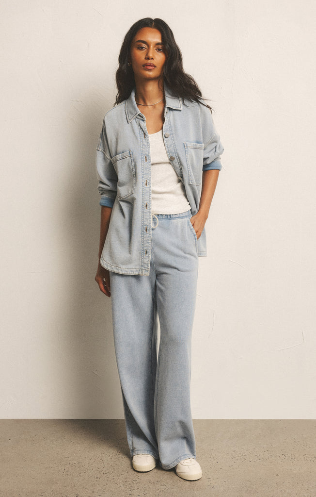 Z Supply Hunter Knit Denim Pant - Ocean Air Indigo