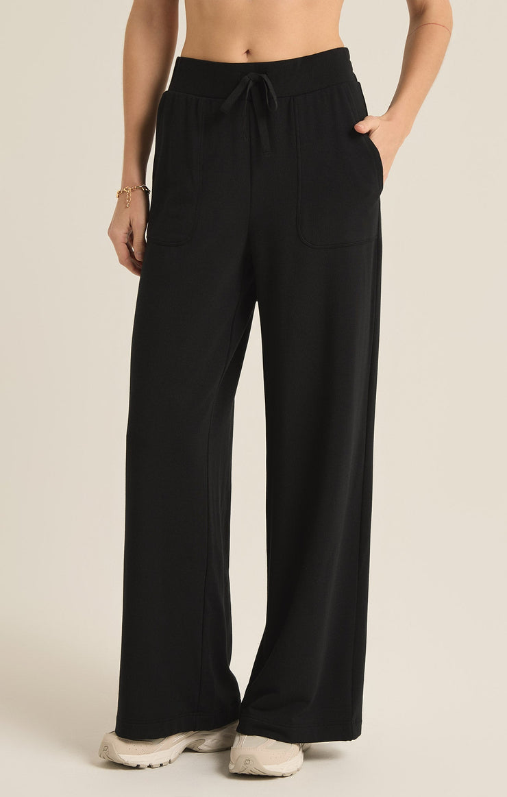 Pants Layover Modal Fleece Pant Black