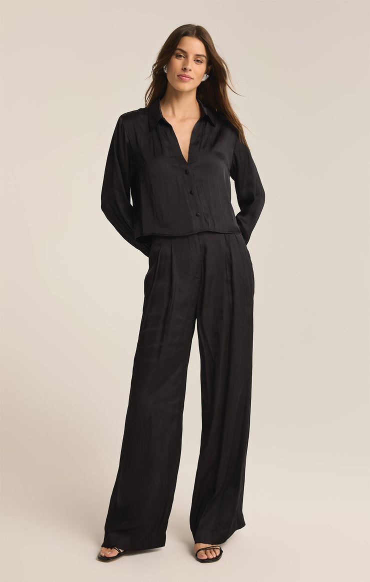 Pants Lisse Wide Leg Pant Black